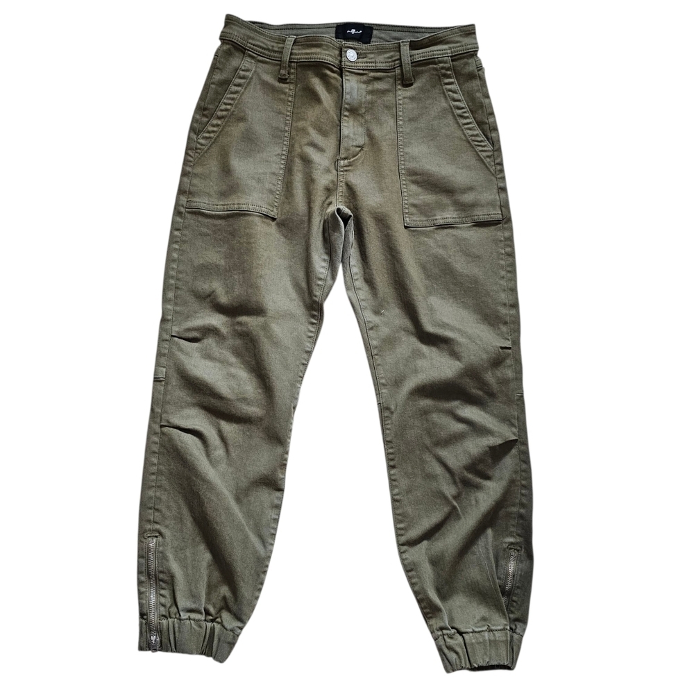 7 For All Mankind Darted Cotton-Blend Boyfriend Joggers - Picture 3 of 12